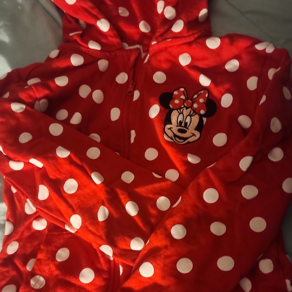 Disney Red and White Polka Dot Hoodie
